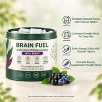 Bâtonnets quotidiens pour le bien-être cérébral des adultes, antioxydants, soutien immunitaire, apport d'énergie, différentes saveurs, 15 unités, OEM HALAL