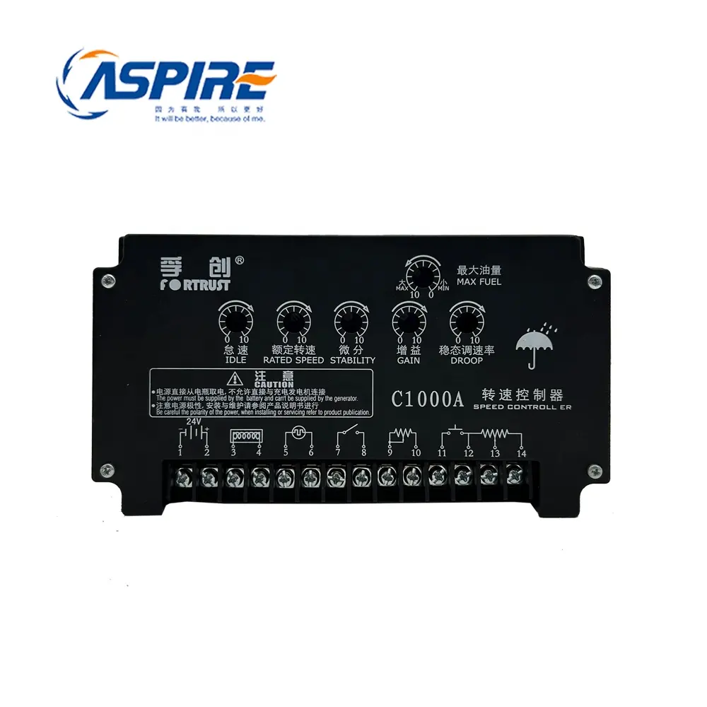 디젤 발전기 용 중국 오리지널 C1000A 속도 컨트롤러 장치 DC24V