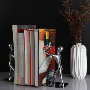 Sujetalibros Verticales de Metal Art Deco Creativo, Soporte para Libros de Escritorio, Decoración Moderna para Oficina y Hogar, Regalo de Cumpleaños para Estudiantes, Organizador de Libros - Product Image 5