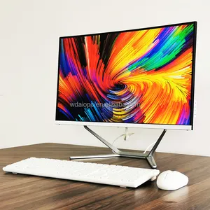 최신 디자인 회전 웹캠 데스크탑 컴퓨터 23.8 코어 I3 I5 I7 게임 모노 블록 OEM 한 대의 PC 컴퓨터에서 모든 것을 하나로