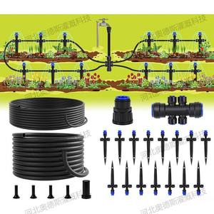Kit d'irrigation goutte à goutte 59FT18M en PVC ABS noir flexible, système d'arrosage automatique pour plantes d'extérieur - Product Image 1