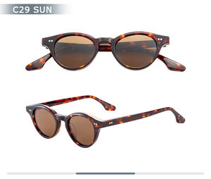 クロスボーダーバイザーラウンドサングラスメンズサングラスレディースハイエンドアセテート素材サングラス - Product Image 4