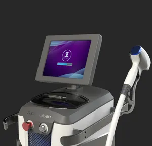 Máquina de depilação a laser de titânio soprano, equipamento doméstico de beleza para depilação a laser de diodo 755nm 808nm 1064nm