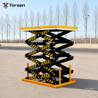 Table élévatrice à ciseaux hydraulique robuste, plateforme élévatrice fixe pour équipement industriel