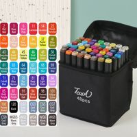 Ensemble de marqueurs d'art professionnels: marqueurs à base d'alcool, peinture acrylique et tableau blanc avec marqueur de balle de golf pour artistes