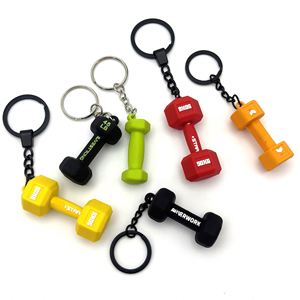 Wholesale Fitness Keychain <b>Set</b> PVC Dumbbell & <b>Kettlebell</b> Mini Pendants Sport Equipment Accessories 50pcs MOQ Custom Logo - Product Image 6