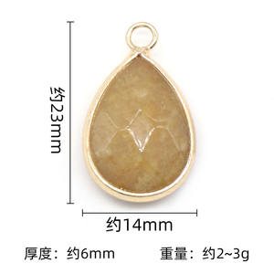 Оптовая продажа, натуральный камень 14*23 мм, капля воды, аметист, медное ожерелье с подвеской, драгоценный камень, ювелирные изделия для поделок, Кристалл для женщин и мужчин - Product Image 5