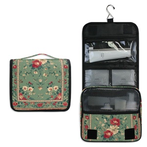 Nouvelle Arrivée Trousse de Toilette de Voyage Suspendue Hawaïenne Grande, Imprimée sur Mesure, Imperméable, Pliable, avec Fermeture Éclair et Poignée Souple - Product Image 1