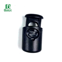 Bouchon de cordon à trou unique de luxe bascule étanche Portable cordon serrure fermoir à ressort arrêt pour Paracord vêtement corde noir