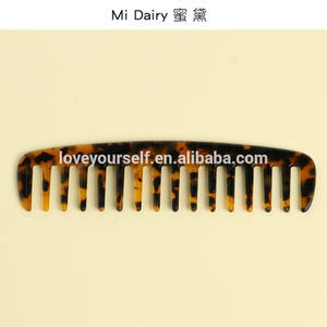 MiDairy 4mm 2024 vendita calda moda fantasia all'ingrosso tartaruga guscio acetato Volume pettini per capelli per le donne - Product Image 4