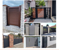 Portail piétonnier moderne en aluminium, portail de sécurité automatique pour entrée de villa, système d'entrée résidentiel extérieur pour jardin