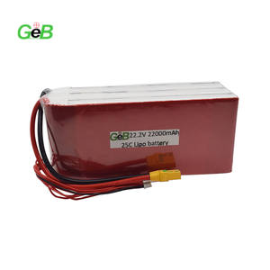حار بيع 22AH ارتفاع معدل C بطارية ليثيوم بوليمر 6S 22.2V 22000mAh 25C 45C ليثيوم بطارية ليثيوم بوليمر بطاريات قابلة للشحن ل RC نموذج - Product Image 3