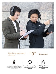 Système d'intercom <span class=keywords><strong>sans</strong></span> <span class=keywords><strong>fil</strong></span> Full-Duplex Fengdi WiTalk avec <span class=keywords><strong>casque</strong></span> monté sur <span class=keywords><strong>la</strong></span> tête <span class=keywords><strong>pour</strong></span> les directeurs de diffusion en direct et de production cinématographique et télévisuelle - Product Image 2