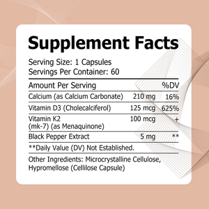 Capsules de Vitamine D3 K2 de Haute Qualité avec Vitamine D pour Soutenir la Santé du Système Immunitaire, Améliorer les Dents et les Os – Compléments en Capsules - Product Image 2