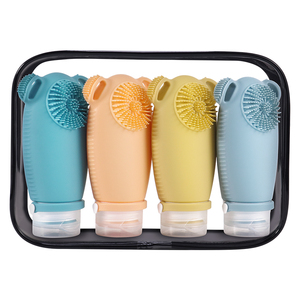 Eco-friendly Leakproof Refillable 100ml Silicone Cosmetic Travel Lotion Cream Dispenser Bottle Travel Kit Toiletries Bottles <b>Set</b> - Product Image 1