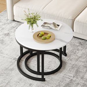 Sang Trọng Hiện Đại Thép Không Gỉ Bằng Gỗ Tổ Sofa Trà Vòng Tổ Trung Tâm Bàn Cà Phê Cho Phòng Khách - Product Image 2