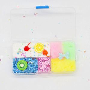 Colorful Fruit Foam Shape DIY Slime Kit Set Soft Play Fun Interactive Creative Educational <b>Beads</b> Snow Fluffy Playdough - Product Image 3