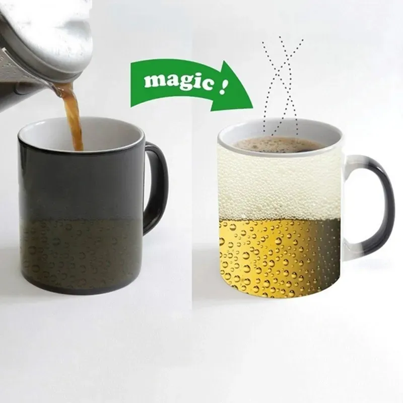 Süblimasyon tarzı seramik bardak değişen renkli kupa süt kahve kupalar arkadaşlar hediyeler öğrenci kahvaltı fincan yıldız güneş sistemi kupalar