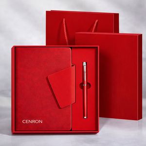Ensemble de carnet en cuir PU A5 personnalisé pour entreprise et stylo en métal imprimé UV avec boîte cadeau pour cadeaux d'affaires et de conférence - Product Image 2