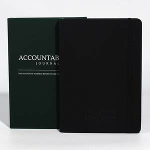 Tùy chỉnh Nhật ký A5 bìa cứng lót Tạp Chí máy tính xách tay với dây đeo đàn hồi biểu tượng tùy chỉnh PU máy tính xách tay da - Product Image 1