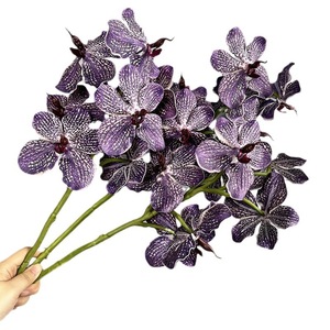 Orquídea Artificial <span class=keywords><strong>de</strong></span> 7 Cabezas con Tacto Realista, Modelo HH-71111, <span class=keywords><strong>de</strong></span> Plástico, para Decoración <span class=keywords><strong>de</strong></span> Bodas y Hogar, Hecha en China - Product Image 5