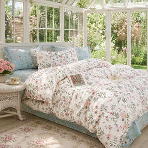 Poland Local Hub Sunroom Floral Bedding <b>Set</b> 3 Piece Queen Size Cotton <b>Comforter</b> EU Dropshipping - Product Image 6