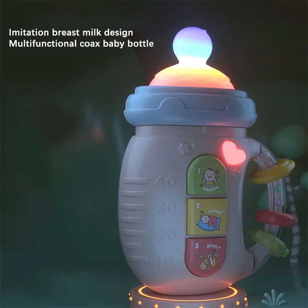 गर्म बेचने खिलौना प्रकाश संगीत बच्चे को बोतल डिजाइन दांत Remission मालिश मसूड़ों मोबाइल फोन खिलौना