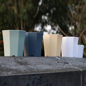 <span class=keywords><strong>Maceta</strong></span> de plástico octogonal pequeña blanca, <span class=keywords><strong>maceta</strong></span> de piedra carnosa transpirable gruesa, nuevo diseño para el cultivo de flores y plantas - Product Image 4