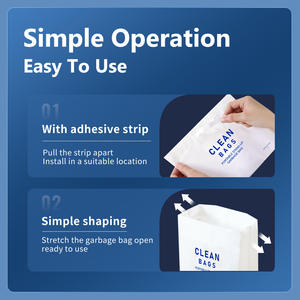 Bolsas de Basura Desechables Autoadhesivas de PE al por Mayor, Capacidad de 1-3L, Sostenibles para Oficina, Cocina, Auto, Colgantes en el Respaldo del Asiento - Product Image 4