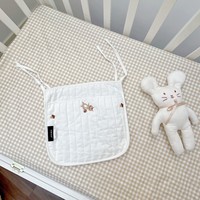 Style coréen matelassé pur coton broderie lit de bébé sac de rangement suspendu nouveau-né poussette Solution de rangement fournitures pour bébé