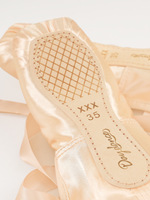 Chaussures de pointe de ballet en satin de haute qualité avec sangles chaussures de pratique de danse latine