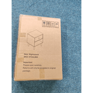 Mesita de noche de madera maciza DB 23,22 ''H con un cajón y un estante Diseño moderno Acabado blanco para niños y adultos para uso en el dormitorio - Product Image 3