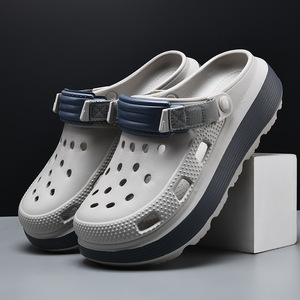 Sandalias Crocs para Hombre, de Verano, para Exteriores, con Suela Gruesa, que Aumentan la Altura, de EVA, Antideslizantes, Transpirables, sin Olor, para Playa, con Punta Cerrada - Product Image 2