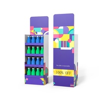Boîte de présentation de comptoir en carton ondulé recyclé personnalisé en pâte recyclée, recyclable, pour la promotion des produits d'épicerie, impression quadricolore