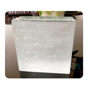 Frosted Glass Bricks Blocks Fine Polished Square Decorative Building Glass Brick Classic Bubble Clear Solid Crystal Glass Brick