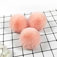 Pompons en fourrure de renard véritable, texture douce et soyeuse de qualité supérieure, aspect adorable pour accessoires de mode et breloques de sac