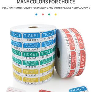 Rouleau de papier personnalisable pour billets de tombola/coupons, impression numérique, fabriqué en Chine, en boîte, pour entreprises, à prix avantageux - Product Image 5