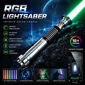 Sabre laser Neopixel LED de haute qualité pour adultes Luke Skywalker Cosplay Saber avec son Proffie et lame de duel lourde - Product Image 1