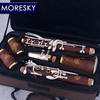 MORESKY Professional Woodwind Clarinet Crafted from Rosewood and Silver Plated with Customizable Options