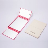 Miroir de table de vanité pliable, tripliable, avec support, logo personnalisé, princesse, 3 voies, vente en gros,