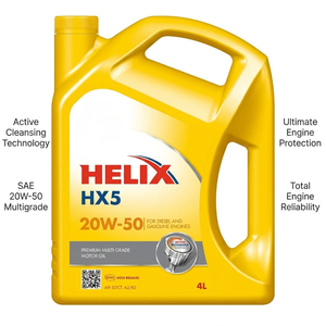 Aceite de Motor <span class=keywords><strong>Shell</strong></span> Helix HX5 <span class=keywords><strong>20W50</strong></span> 4L, Lubricante de Alta Calidad para un Mejor Rendimiento del Automóvil y Mayor Vida Útil - Product Image 4