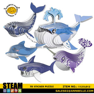 <span class=keywords><strong>Puzzle</strong></span> <span class=keywords><strong>3D</strong></span> autocollant, <span class=keywords><strong>puzzle</strong></span> <span class=keywords><strong>3D</strong></span> d'animaux marins, <span class=keywords><strong>puzzle</strong></span> d'animaux marins, baleine bleue, requin, dauphin, <span class=keywords><strong>bateau</strong></span>, homard, poisson-clown, narval - Product Image 2