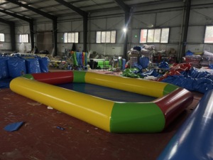 Piscina de bolas inflable de tamaño personalizado, 4m x 6m, 0,7mm, piscina de arena de Pvc, piscina hinchable para Parque Acuático - Product Image 2