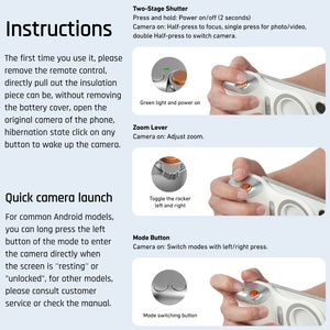 Telesin máy ảnh xử lý <span class=keywords><strong>grip</strong></span> với bluetooth từ xa & điền vào ánh sáng cho điện thoại thông minh nhiếp ảnh - Product Image 6