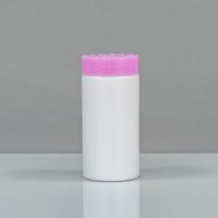 Bouteilles cylindriques en HDPE de petite capacité 68ml 75ml 85ml 100ml avec bouchon à vis pour emballage de granules de capsules de pilules