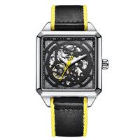 Montre mécanique pour homme avec cadran squelette, style luxueux, automatique, de qualité supérieure, logo personnalisé, étanche, montre de sport