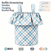 Sac de rangement pour poussette à volants, personnalisable, avec cordon de serrage, pour couches de bébé, accessoires de poussette, vente en gros