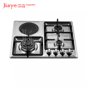 Table de cuisson à gaz encastrable 2 brûleurs 2 plaques électriques, <span class=keywords><strong>plaque</strong></span> de cuisson en acier inoxydable avec dispositif de sécurité anti-extinction de flamme pour cuisinière de cuisine - Product Image 6