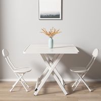 Table à manger carrée pliante en bois - Design moderne minimaliste portable pour usage domestique, petits appartements, chambres de location, marchés nocturnes