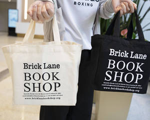 Bolsa de Compras de Lona con Logotipo, Bolsa de Mano Pequeña de Algodón, Bolsa de Compras de Lona con Letras Blancas y Negras Personalizadas de Fábrica - Product Image 1